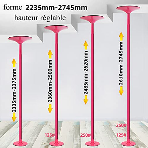 Accessoires Barre Pole Dance 360 spin rose