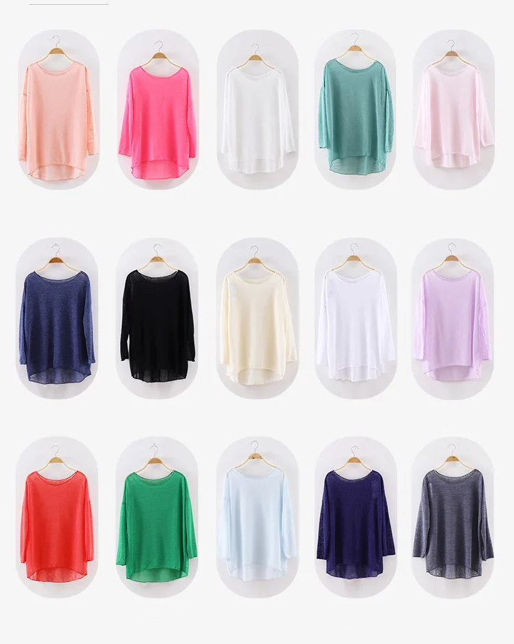 Top transparent avec manches longues 13 coloris