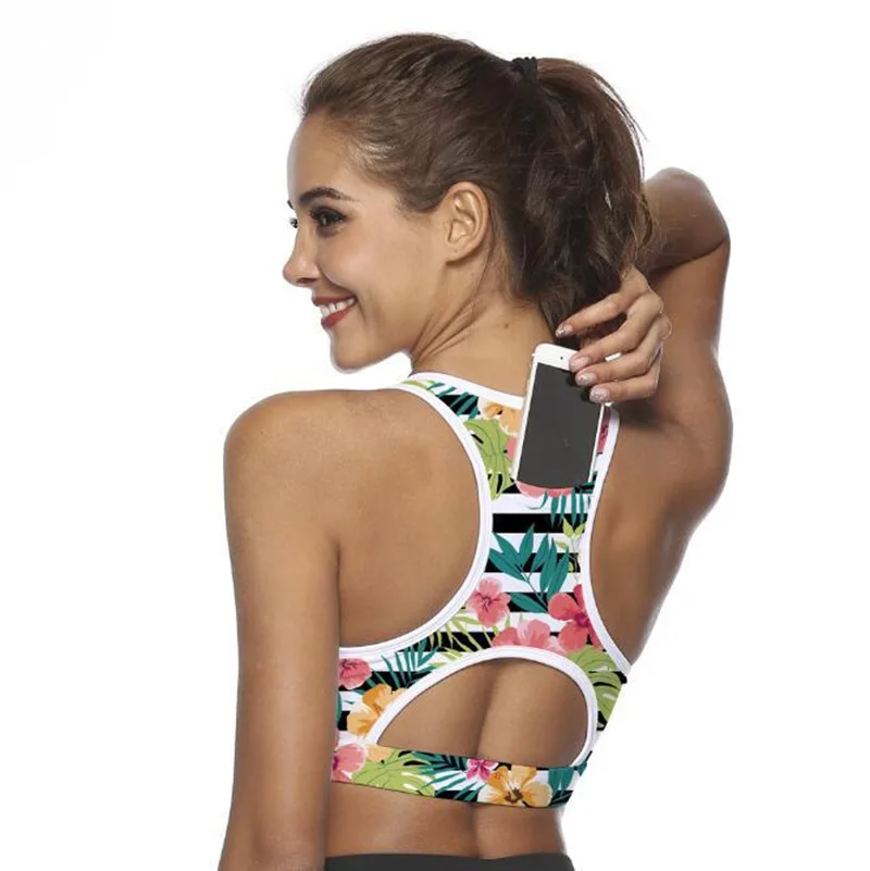 Brassière imprimé floral motifs détails