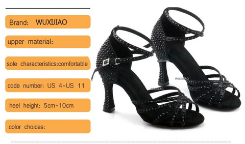 Chaussures de danse strass noir taille 37 Talons 6cm