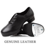 Chaussures de danse - Claquettes - Sneakers à lacets en cuir pour homme et femme coloris noir - 2 modèles au choix en cuir - Dance Store